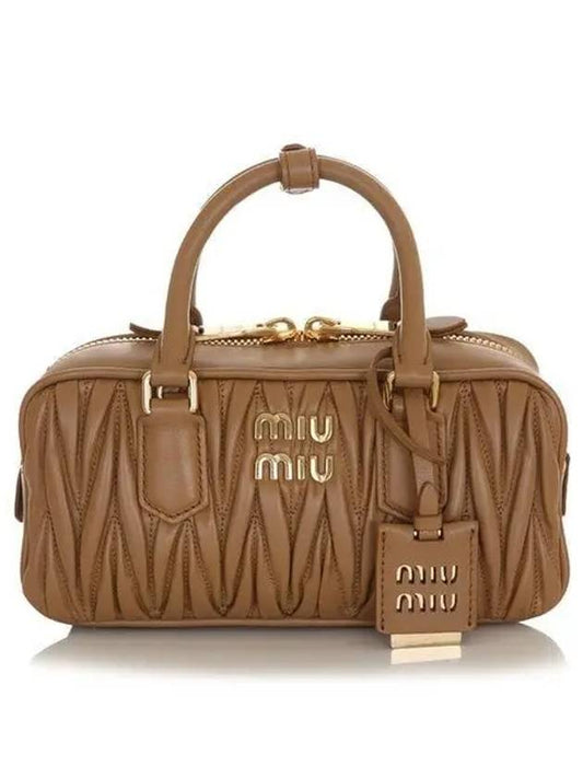 Arcadie Matelasse Nappa Leather Tote Bag Caramel - MIU MIU - BALAAN 2