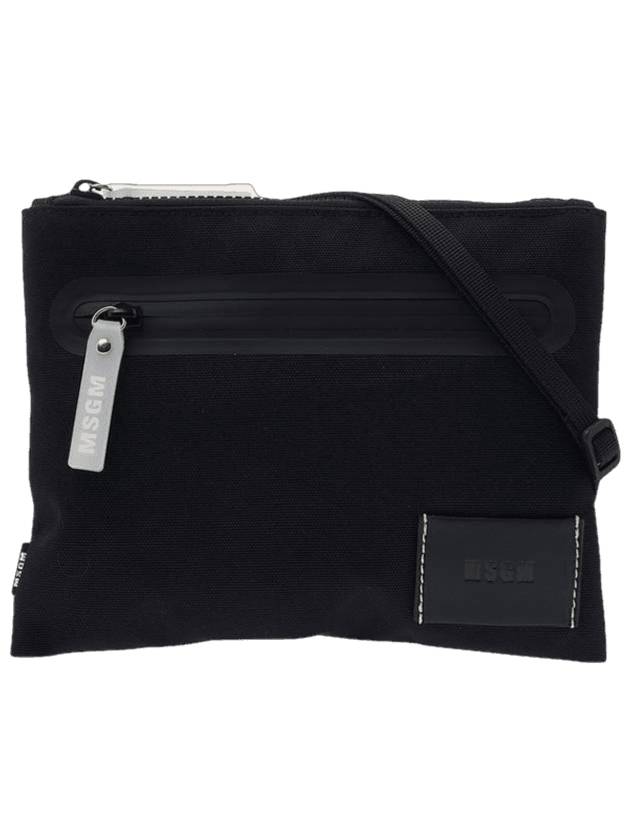 Logo Patch Cross Bag Black - MSGM - BALAAN 1