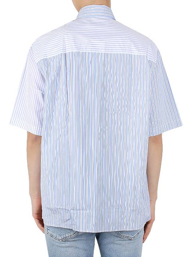 Multi-Pocket Short Sleeve Shirt Blue - MAISON KITSUNE - BALAAN 5