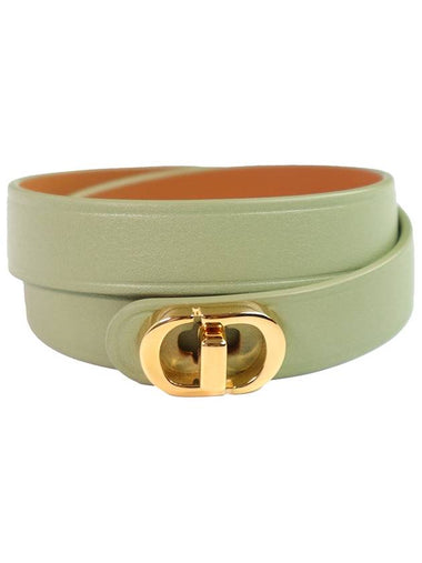 30 Montaigne Leather Bracelet Green - DIOR - BALAAN 1