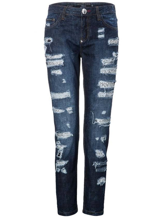 BOYFRIEND BRILLANTE Destroyed denim - PHILIPP PLEIN - BALAAN 1