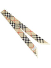 Skinny Check Silk Scarf Archive Beige - BURBERRY - BALAAN 3