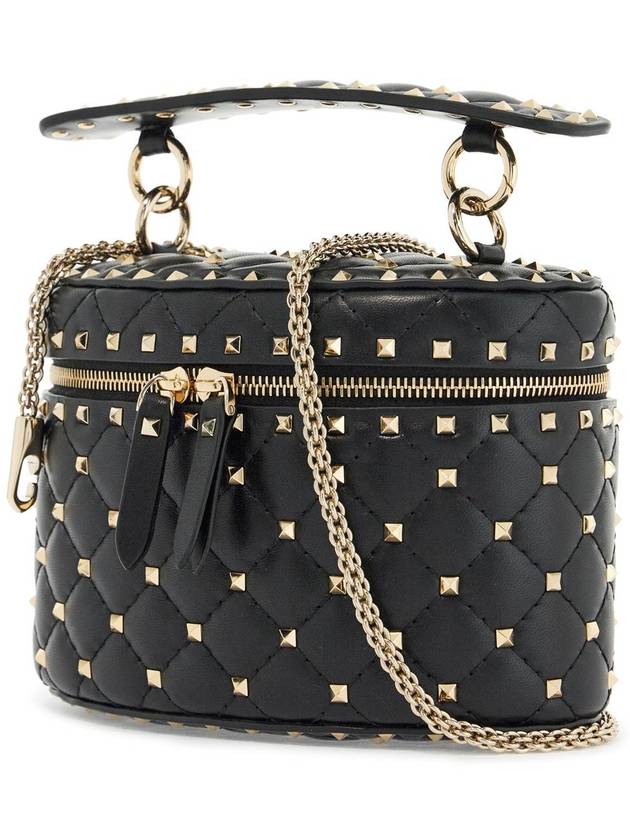 black quilted leather cylindrical vanity bag with chain - VALENTINO - BALAAN 3