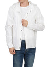 Gabardine PD Metropolis Logo Badge Button Hoodie White - CP COMPANY - BALAAN 7