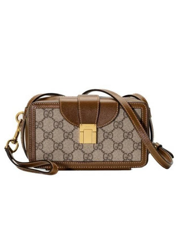 GG Supreme Clasp Mini Cross Bag Brown - GUCCI - BALAAN 1