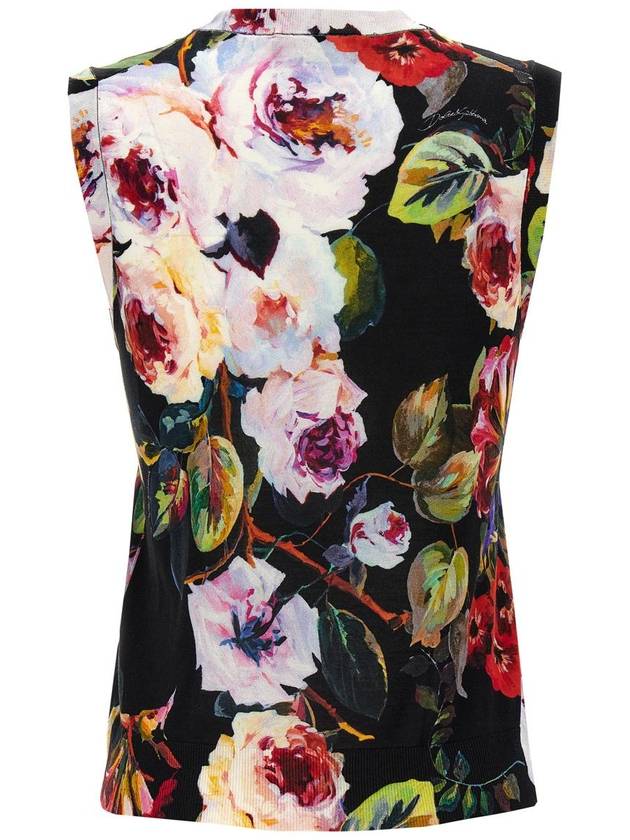 floral print silk tank top FXT02TJAHJZ - DOLCE&GABBANA - BALAAN 3