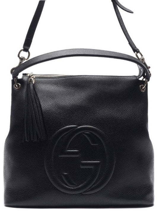 GG Soho Tassel Hobo Shoulder Bag Black - GUCCI - BALAAN 2