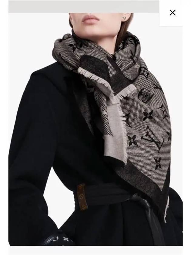 Neo Natte Monogram Scarf Black - LOUIS VUITTON - BALAAN 3