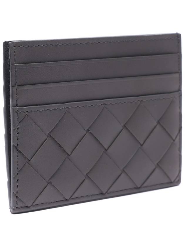 Intrecciato Leather Card Wallet Thunder - BOTTEGA VENETA - BALAAN 4