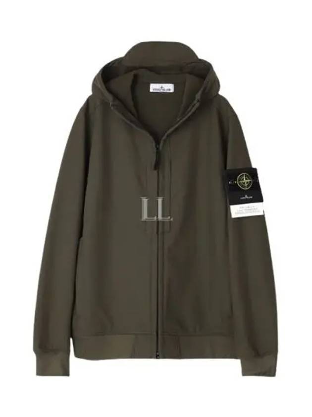 Soft Shell RE Dye Technology Hooded Jacket Khaki - STONE ISLAND - BALAAN 2