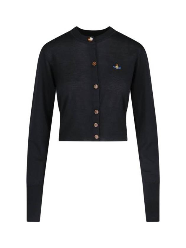 Bea Cropped Cardigan Black - VIVIENNE WESTWOOD - BALAAN 1