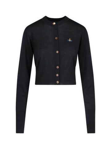 Bea Cropped Cardigan Black - VIVIENNE WESTWOOD - BALAAN 1