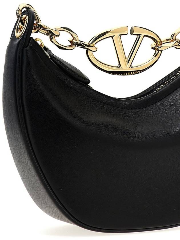 V Logo Zip-Up Small Tote Bag Black - VALENTINO - BALAAN 4