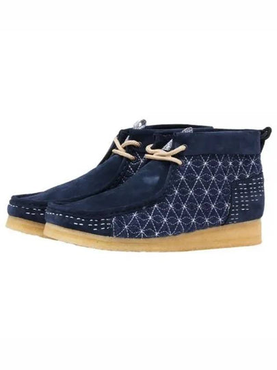 Wallaby Ankle Boots Navy Shashiko - CLARKS - BALAAN 2