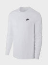 Men's NSW Club Long Sleeve T-Shirt White - NIKE - BALAAN 4