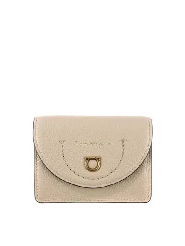 Leather Travel Card Wallet Beige - SALVATORE FERRAGAMO - BALAAN 2