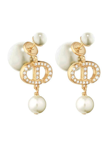 Tribales Pearl Earrings Gold - DIOR - BALAAN 1