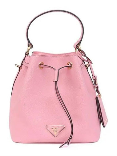 Saffiano Leather Bucket Bag Petal Pink - PRADA - BALAAN 1