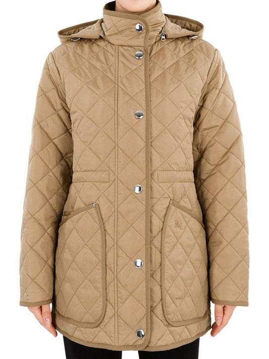 Diamond Quilted Nylon Jacket Archive Beige - BURBERRY - BALAAN 2