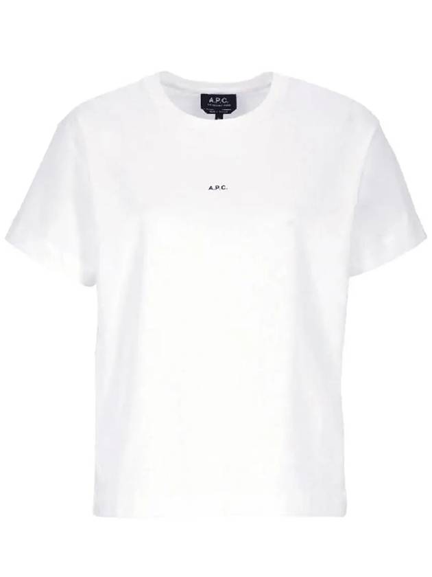 Jade Logo Short Sleeve T-Shirt White - A.P.C. - BALAAN 3