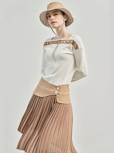 HORSERIDING PLEATS SKIRTBEIGE - AOW - BALAAN 1