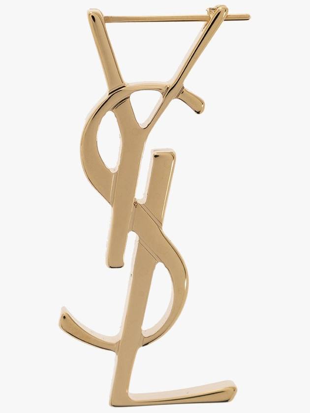 YSL Cassandre Single Metal Earrings Gold - SAINT LAURENT - BALAAN 3