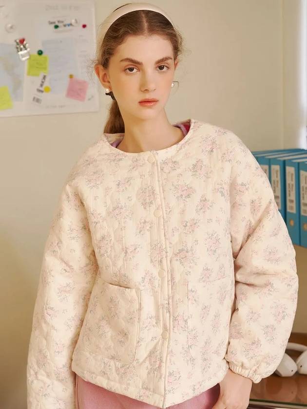 Rose Cover Quilted Jumper Pink - LETTER FROM MOON - BALAAN 6