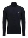 Luke Half Zip Up Mid Long Sleeve T-Shirt Black - J.LINDEBERG - BALAAN 1