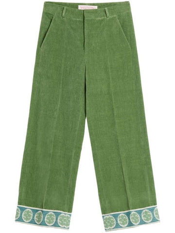 Valentino Trousers Green - VALENTINO - BALAAN 1