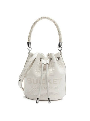 Micro Leather Mini Bucket Bag White - MARC JACOBS - BALAAN 1