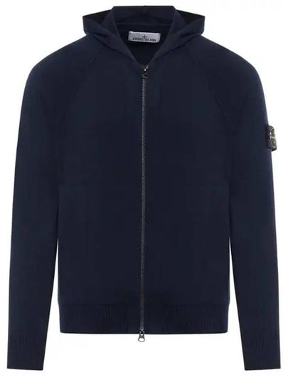 Wappen Padded Zipper Hooded Cotton Cardigan Navy - STONE ISLAND - BALAAN 2