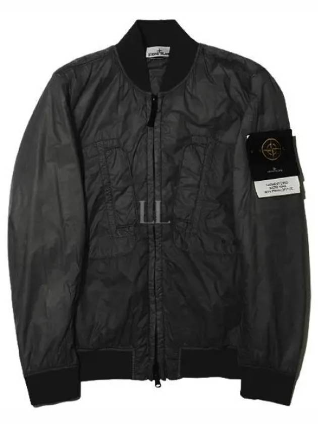 Logo Patch Bomber Jacket Black - STONE ISLAND - BALAAN 2