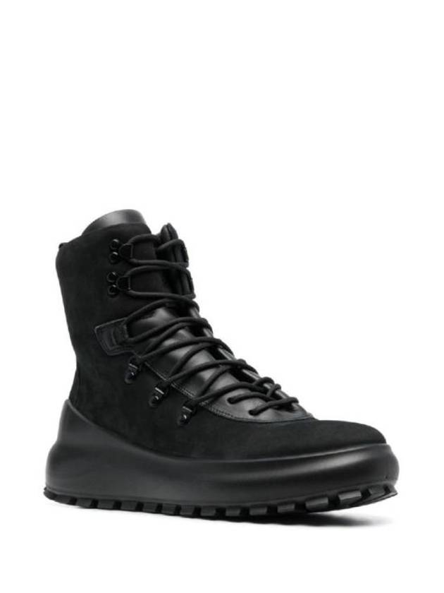 Hiking Leather Walker Boots Black - STONE ISLAND - BALAAN 3