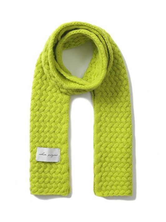 Arachne Rams Wool 100 Muffler Lime - WHITE PROJECT - BALAAN 1