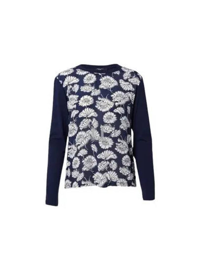 Calamai Print Long Sleeve T-shirt Navy - MAX MARA - BALAAN 2