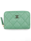 Women s Card Wallet Classic Zipper Mint Gold AP0216 - CHANEL - BALAAN 3