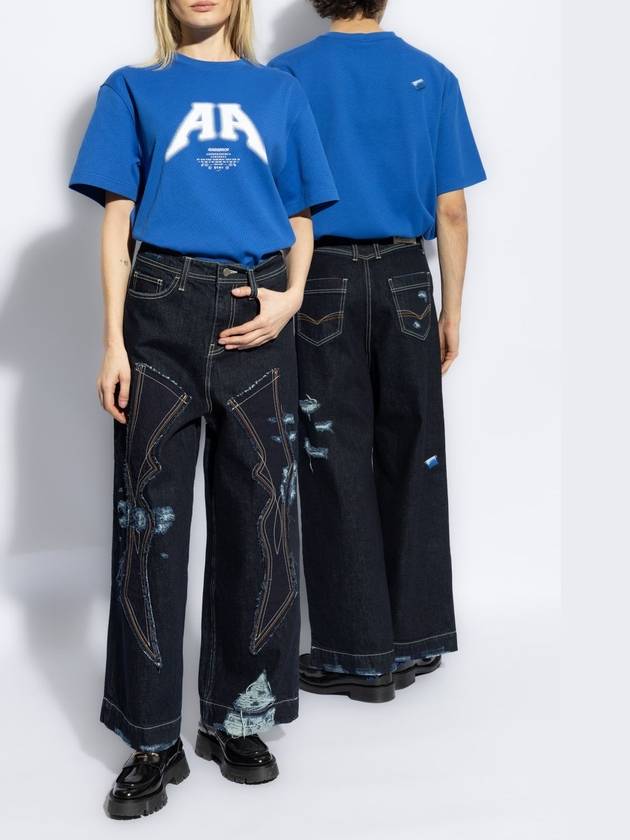 Ader Error T-shirt With Logo, Unisex, Blue - ADER ERROR - BALAAN 2