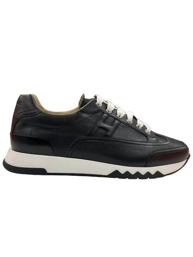 Trail Calfskin Low Top Sneakers Black - HERMES - BALAAN 1