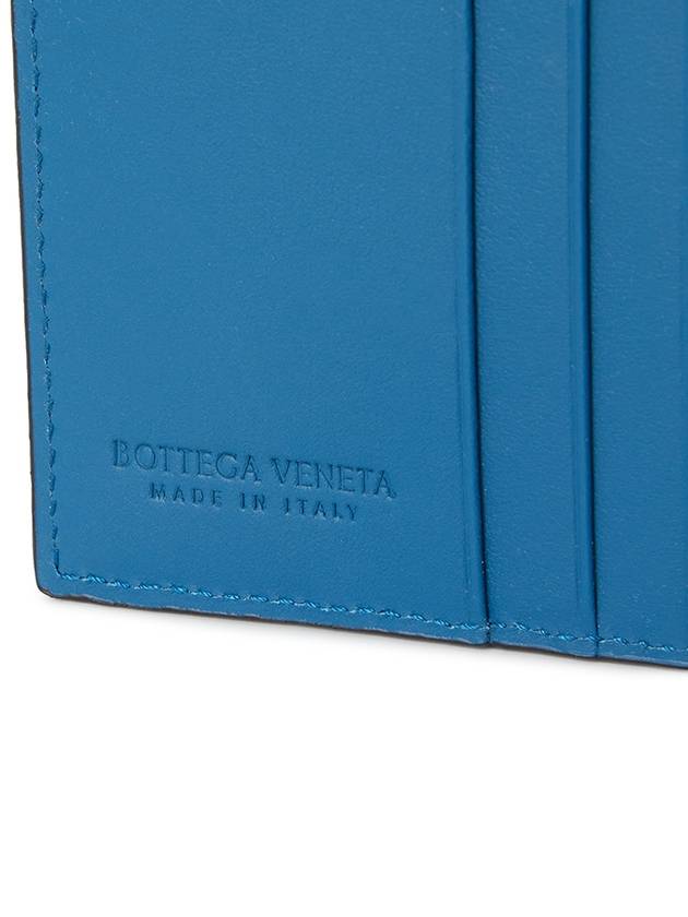 Intrecciato Flap Half Wallet Blue Charcoal - BOTTEGA VENETA - BALAAN 6