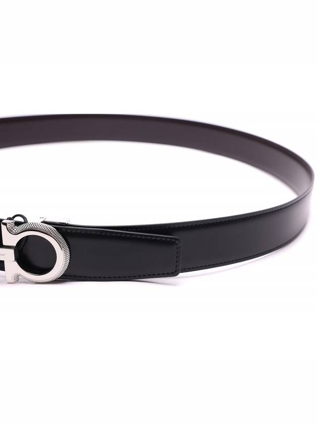 Gancini Reversible Belt Black Brown - SALVATORE FERRAGAMO - BALAAN 6