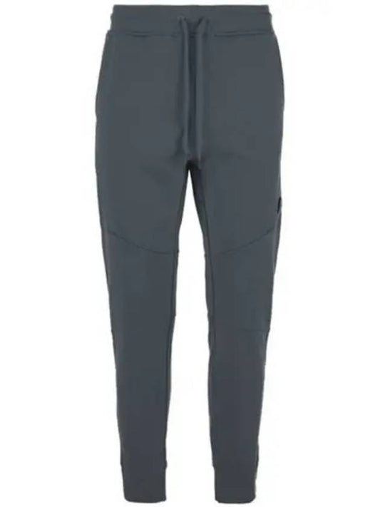 Men's Diagonal Lens Wappen Fleece Track Pants Grey - CP COMPANY - BALAAN 2