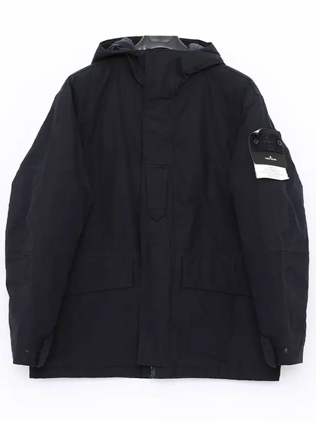 Ghost Piece Nylon Hooded Jacket Navy - STONE ISLAND - BALAAN 3