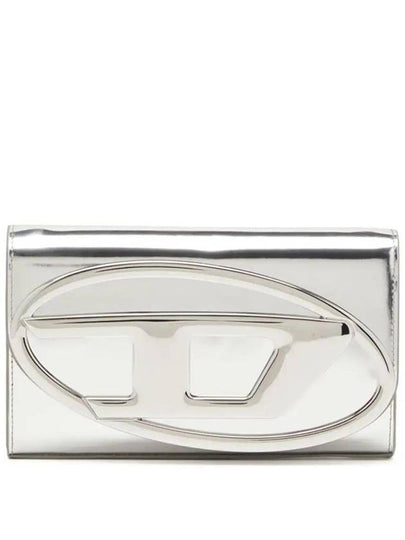 1DR Strap Leather Long Wallet Silver - DIESEL - BALAAN 2