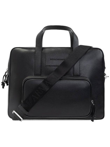 Logo Strap Brief Case Black - EMPORIO ARMANI - BALAAN 1