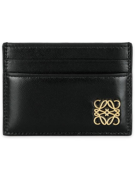 Puffer Anagram Plain Shiny Nappa Calfskin Card Wallet Black - LOEWE - BALAAN 2