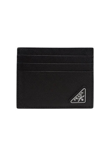 2MC223 Saffiano triangle logo card wallet - PRADA - BALAAN 1