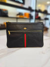 Ophidia GG black leather three stripe clutch bag 517551 exhibition grade - GUCCI - BALAAN 1