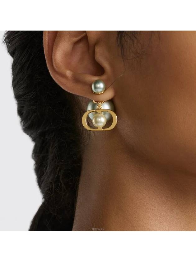 Dior Tribales Earrings Gold Finish Metal Pistachio - DIOR - BALAAN 4