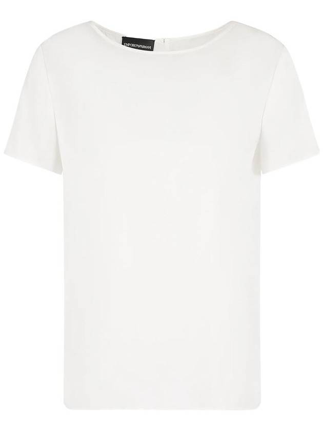 Round Neck Short Sleeve T-Shirt White - EMPORIO ARMANI - BALAAN 2