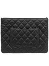 Women s A82545 Black Calfskin Classic CC Logo New Medium Clutch - CHANEL - BALAAN 3